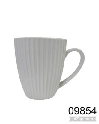 Imagen de TAZA MUG CERAMICA BLANCA LABRADA 280CC 4.26  